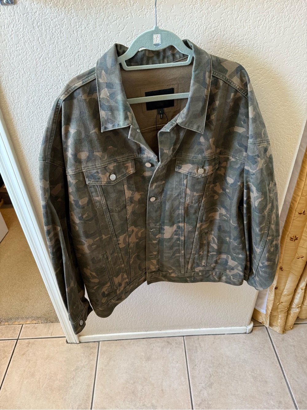 Marc Jacobs Camouflage Denim Jacket - Green Camo